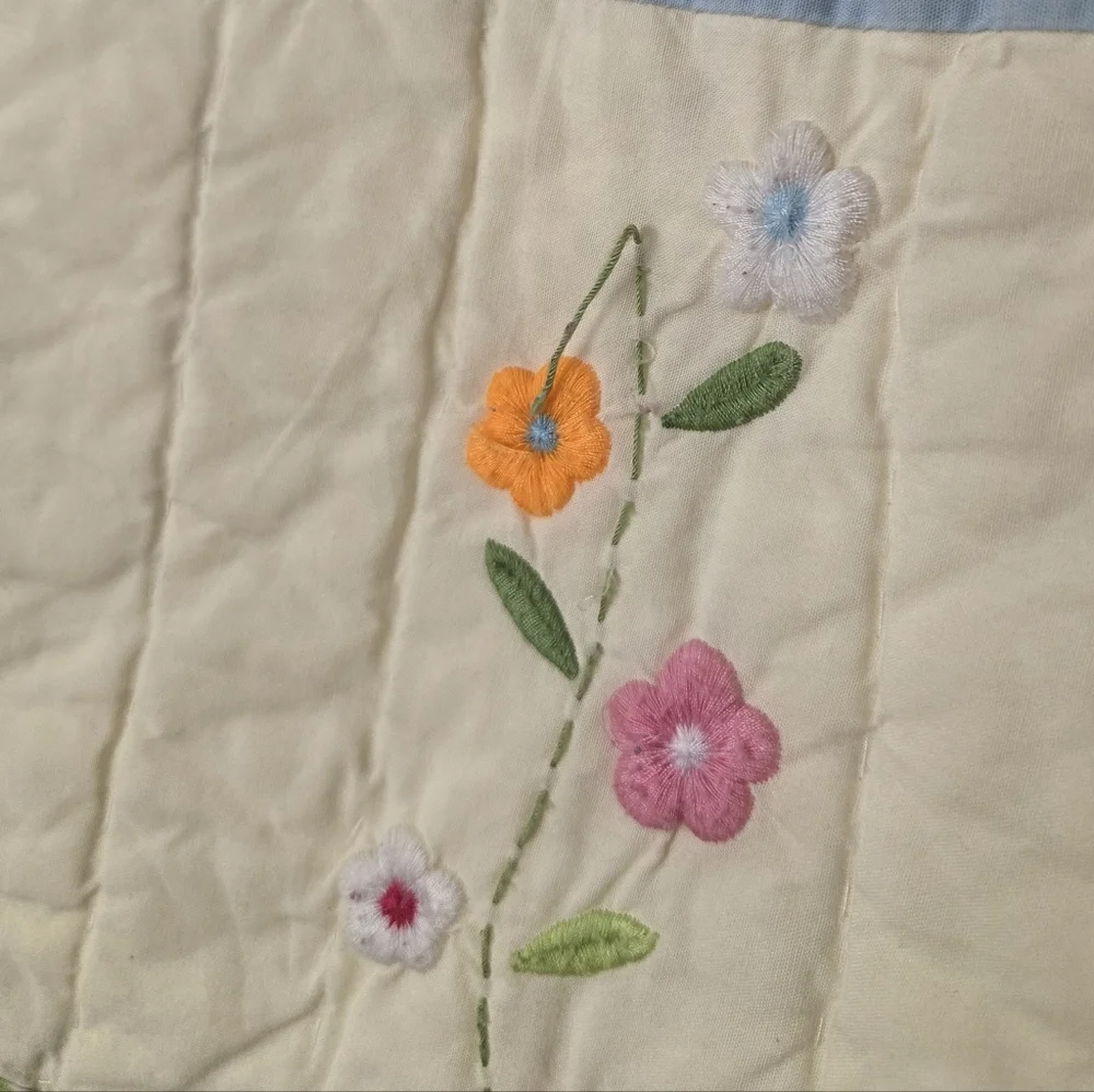 Pottery Barn Kids 86 X 68 Twin / Full Quilt Spring Flowers Girls Teen Bedroom